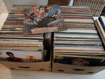 Lot de +/- 300 disques vinyles, Enlèvement, Utilisé, En néerlandais