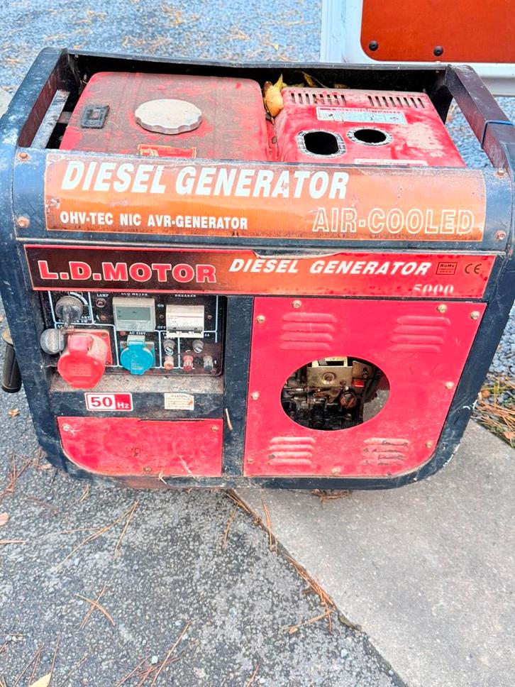 Groupe électrogène diesel, Doe-het-zelf en Bouw, Aggregaten, Gebruikt, Dieselolie, 10 tot 30 kVA, Ophalen