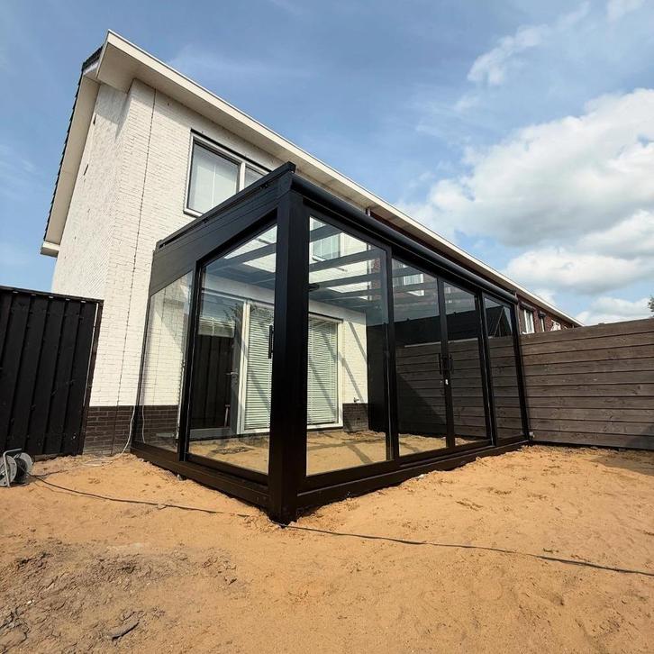 Carport Terrasoverkappingen en glazen schuifwanden veranda, Tuin en Terras, Tuinwanddecoratie, Nieuw, Ophalen