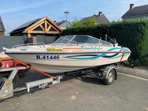 Bateau hors-bord, Sports nautiques & Bateaux, Speedboat, Utilisé, 3 à 6 mètres, Essence, 70 à 120 ch, Polyester, Moteur hors-bord