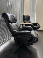2 Himolla relax zetels in zwart Leder, Huis en Inrichting, Ophalen, Zo goed als nieuw