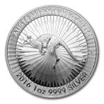 Kangaroo 1 troy ounce zilveren munt 2016  setje van 2, Postzegels en Munten, Munten | Oceanië, Setje, Zilver, Ophalen of Verzenden