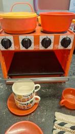 vintage Gowy toys oventje met kookplaten en pannenset, Ophalen, Gebruikt