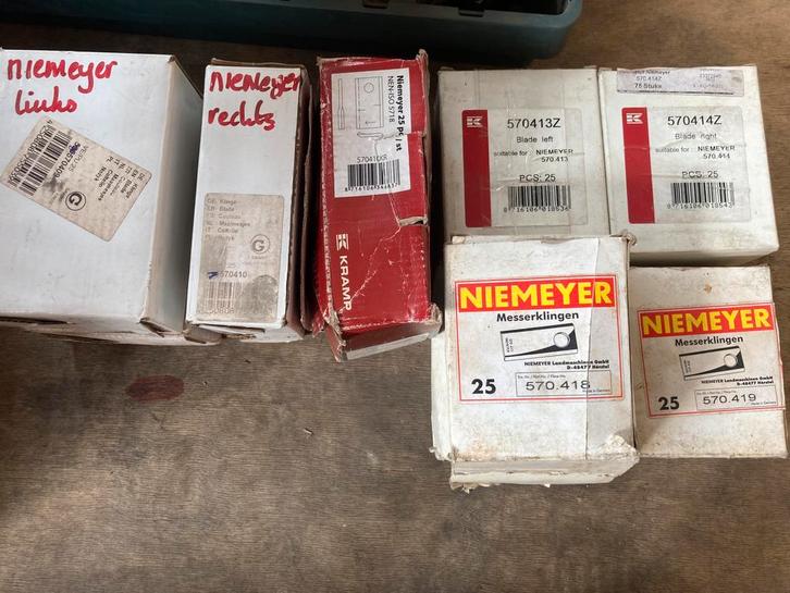 Doosjes Niemeyer cyclomaaier messen, Doe-het-zelf en Bouw, Gereedschap | Machine-onderdelen en Toebehoren, Nieuw, Ophalen of Verzenden