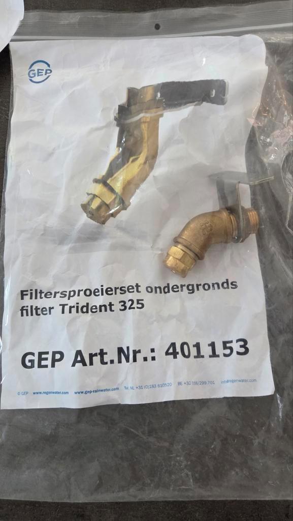 GEP 401153 filtersproeier Trident 325 regenwaterfilter, Bricolage & Construction, Sanitaire, Neuf, Autres types, Cuivre, Enlèvement ou Envoi