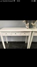Teak wandmeubel White wash 1m30, Ophalen, Landelijk luxueus cottage, 100 tot 150 cm, Teakhout