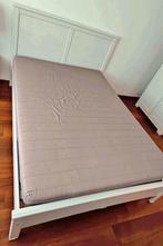 Superbe lit en bois blanc 140cmx200cm neuf, Comme neuf, Bois, Enlèvement, Blanc