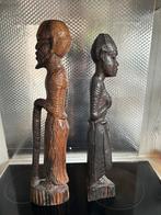 2 Afrikaanse beeldjes meer dan 40 jaar oud, Antiek en Kunst, Ophalen