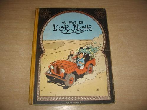 Tintin : Au pays de l'or noir - 1e druk uit 1950., Boeken, Stripverhalen, Gelezen, Eén stripboek, Ophalen of Verzenden