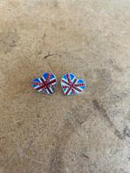 Boucle d’oreille en cœur avec drapeau de Londres, Handtassen en Accessoires, Oorbellen, Ophalen, Overige materialen, Blauw, Zo goed als nieuw