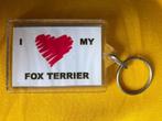 Porte-clés Chien J'aime mon Fox Terrier, Animal et Nature, Enlèvement ou Envoi, Neuf