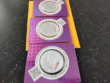3X BRITANNIA BREXIT 2016 COLOR ZILVEREN MUNTEN ZELDZAAM  beschikbaar voor biedingen
