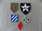 armée américaine après-guerre inf. patchs de division 5 pièc, Emblème ou Badge, Armée de terre, Enlèvement ou Envoi