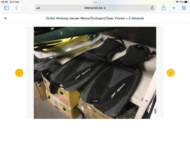 Outlet verkoop Binnen & Buiten Vinnen - Nieuw & 2dehands, Watersport en Boten, Duiken, Nieuw, Zwem- of Duikvliezen, Ophalen of Verzenden