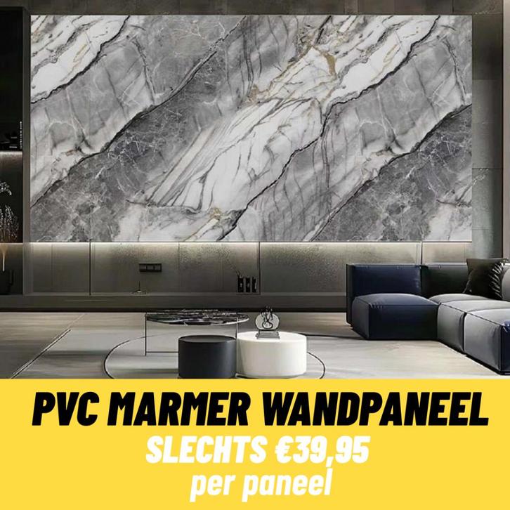 PVC Marmer look XXL wandpanelen 260x122 | Badkamer | Keuken, Huis en Inrichting, Woonaccessoires | Wanddecoraties, Nieuw, Ophalen