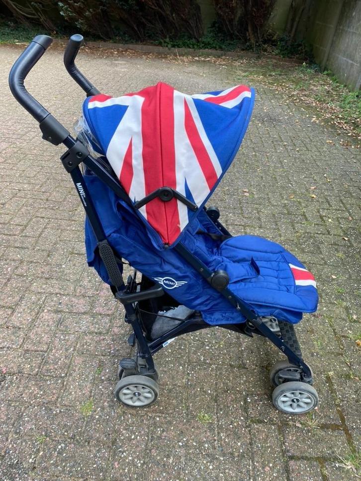 MINI by Easywalker buggy XL Union Jack Classic, Kinderen en Baby's, Buggy's, Zo goed als nieuw, Overige merken, Regenhoes, Verstelbare rugleuning