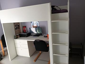 Lit mezzanine avec bureau Ikea, Enlèvement, Utilisé, Lit mezzanine