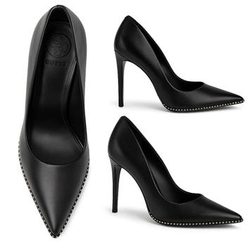 Escarpins en cuir noirs GUESS — taille 40, Guess, Enlèvement ou Envoi, Escarpins, Comme neuf