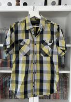 Chemise carreaux Angelo Litrico t.M, Kleding | Heren, Overhemden, Zo goed als nieuw, Geel, Angelo Litrico, Halswijdte 39/40 (M)