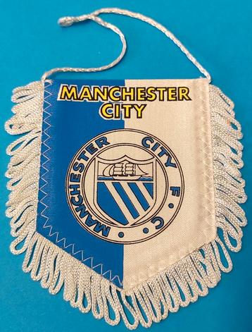 Manchester City 1980 prachtig vintage zeldzaam vaantje 