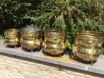 Set messing oude bloempotten, Ophalen