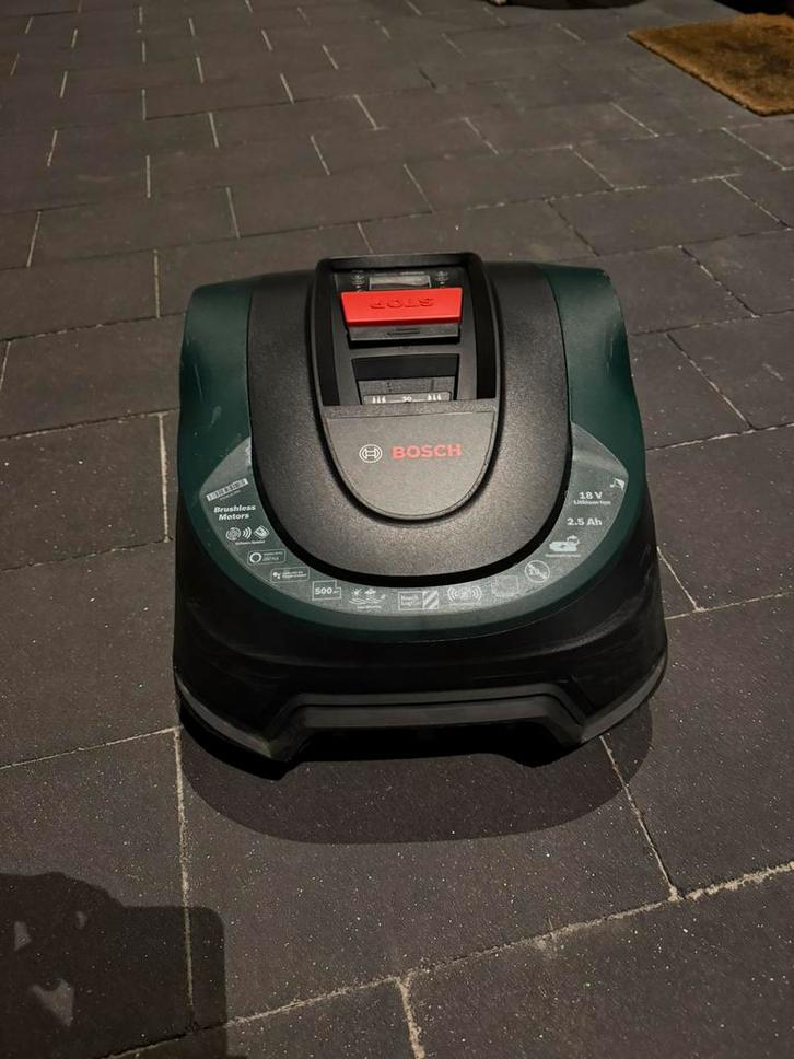 Robotmaaiers bosch indego S+ 500, Tuin en Terras, Robotmaaiers, Gebruikt, Meer dan 25 cm, Met regensensor, Bestuurbaar via app