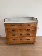 Commode, 19de eeuw met wit marmeren blad., Huis en Inrichting, Ophalen, Gebruikt