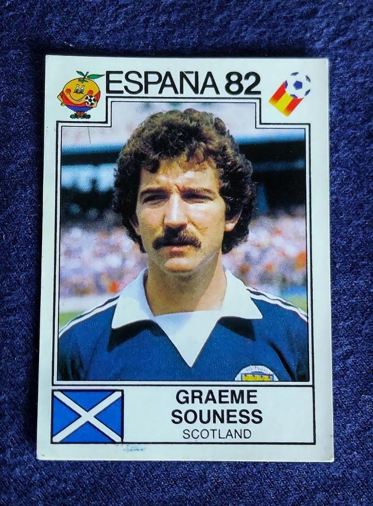 Panini sticker voetbal ' WK Esp 1982 - Graeme Souness ' #410, Verzamelen, Sportartikelen en Voetbal, Nieuw, Poster, Plaatje of Sticker