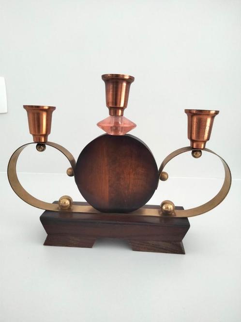 Art deco kandelaar brocante, Antiek en Kunst, Antiek | Kandelaars, Glas, Ophalen of Verzenden