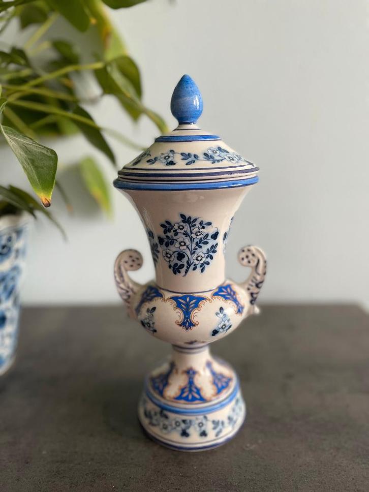 Vintage majolica urn/ vaas uit Italië, Antiek en Kunst, Antiek | Vazen, Ophalen