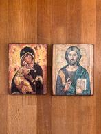 Set van 2 religieuze iconen – Maria en Christus, Ophalen