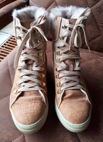 River Woods-Enkellaarsjes/veterboots bont-zalmkleur-maat 38 beschikbaar voor biedingen