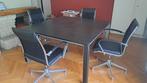 Kantoortafel en 4 bureaustoelen, Huis en Inrichting, Ophalen, Zo goed als nieuw