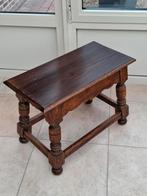 Antiek eiken houten bijzettafel, Ophalen, Gebruikt, Rechthoekig
