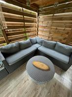 Zwarte loungeset – 5 zits – comfortabele tuinset, Ophalen, Zo goed als nieuw, Loungeset
