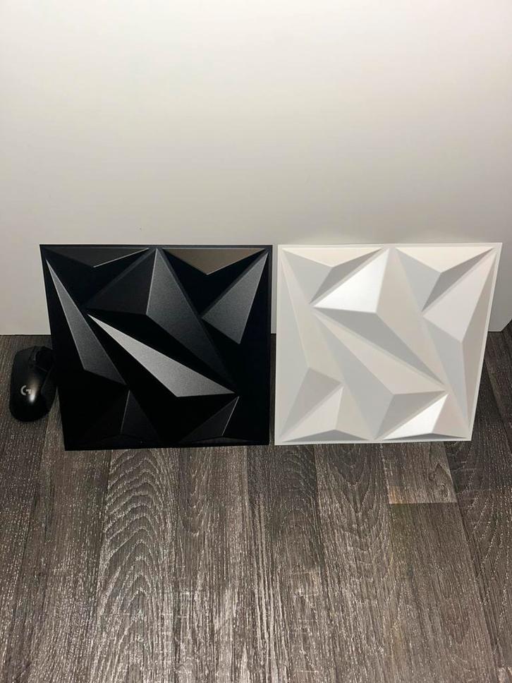 NIEUWE zwarte 3D-wandpanelen!!, Huis en Inrichting, Woonaccessoires | Krantenbakken en Lectuurbakken, Zo goed als nieuw, Ophalen of Verzenden