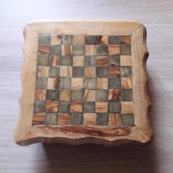 Massief houten schaakspel - uniek, Antiek en Kunst, Curiosa en Brocante, Ophalen of Verzenden