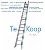 Aluminium Solide ladder werkhoogte 11.75 m, Doe-het-zelf en Bouw, Ophalen, Zo goed als nieuw, Ladder, Opvouwbaar of Inschuifbaar