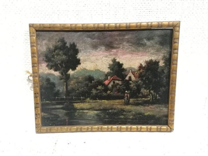 Gerard JACOBS(1865–1958)Landschap met figuur en huizen, Antiek en Kunst, Kunst | Schilderijen | Klassiek, Ophalen