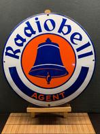 Emaille reclamebord RADIOBELL uit 1938, Ophalen, Gebruikt, Reclamebord