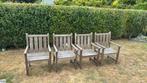 4 tuinstoelen teak, Tuin en Terras, Tuinstoelen, Ophalen, Gebruikt, Teakhout
