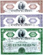 3X Coty Inc.(Calvin Klein,Dolce&Gabbana etc.) 1931-1940-1945, Ophalen of Verzenden, 1920 tot 1950, Certificaat van aandeel