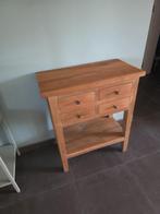 Mooi massief teakhouten muurtafeltje/sidetable, Enlèvement, Utilisé