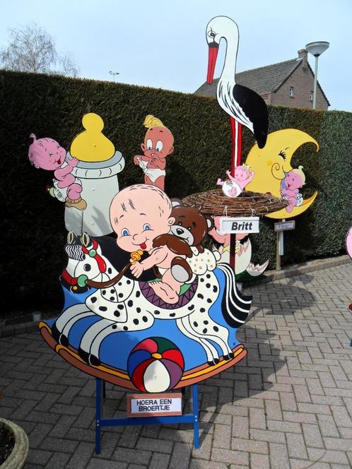 Geboorteborden / geboorte ooievaar huren geen waarborg., Kinderen en Baby's, Kraamcadeaus en Geboorteborden, Nieuw, Geboortebord