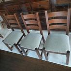6 Eiken stoelen met recent zittingen vernieuwd, Huis en Inrichting, Stoelen, Ophalen, Zo goed als nieuw