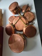 koperen pannen, Huis en Inrichting, Ophalen, Gebruikt, Overige materialen, Pannenset