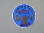 vintage sticker alles voor militairen huis Monty Leuven, Verzamelen, Verzenden, Overige soorten, Embleem of Badge