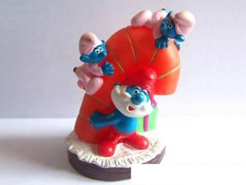 Schtroumpf Candy Top figurine x 2, signé Peyo, Collections, Jouets miniatures, Neuf, Envoi