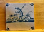 Carrelage ancien de Delft avec berger D16, Antiquités & Art, Enlèvement ou Envoi