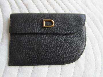 DELVAUX Vintage zwarte portemonnee met logo beschikbaar voor biedingen